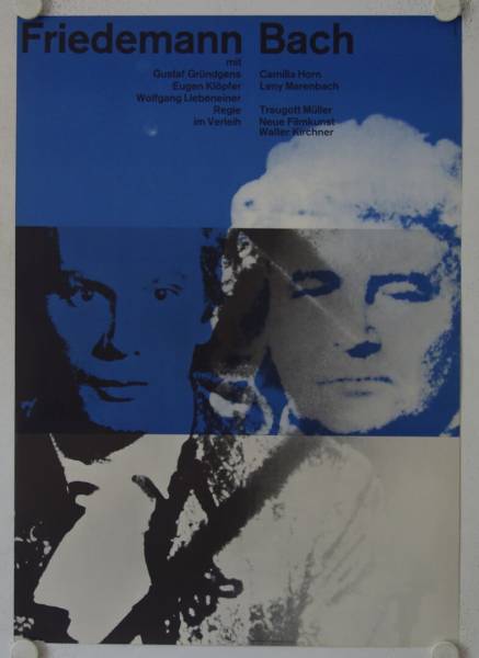 Friedemann Bach originales deutsches Filmplakat (R60s)